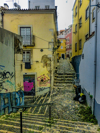 Lisbon Street Graffiti Stairs